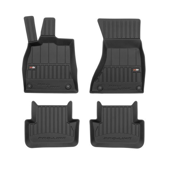 Set Covorase Auto Si Tavita Portbagaj AUDI A4 B8 (8K2) din 2007-2015, Cauciuc, Protectie Porbagaj, 4x Stickere auto cu AUDI