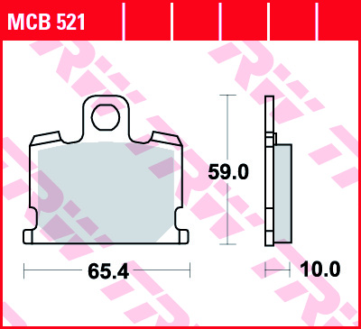 TRW MOTO sada brzdových destiček, kotoučová brzda YAMAHA RD 80MX, 350LC, 250LC, 50MX 81-84, RX 80 SE 82-84, XJ 750 (SECA), 550 81-84, XS 1100 S 81-82, XV 1000 SE (MIDNIGHT SP.) 83-85 (B0053AQ7CC, FDB277, FDB277P)