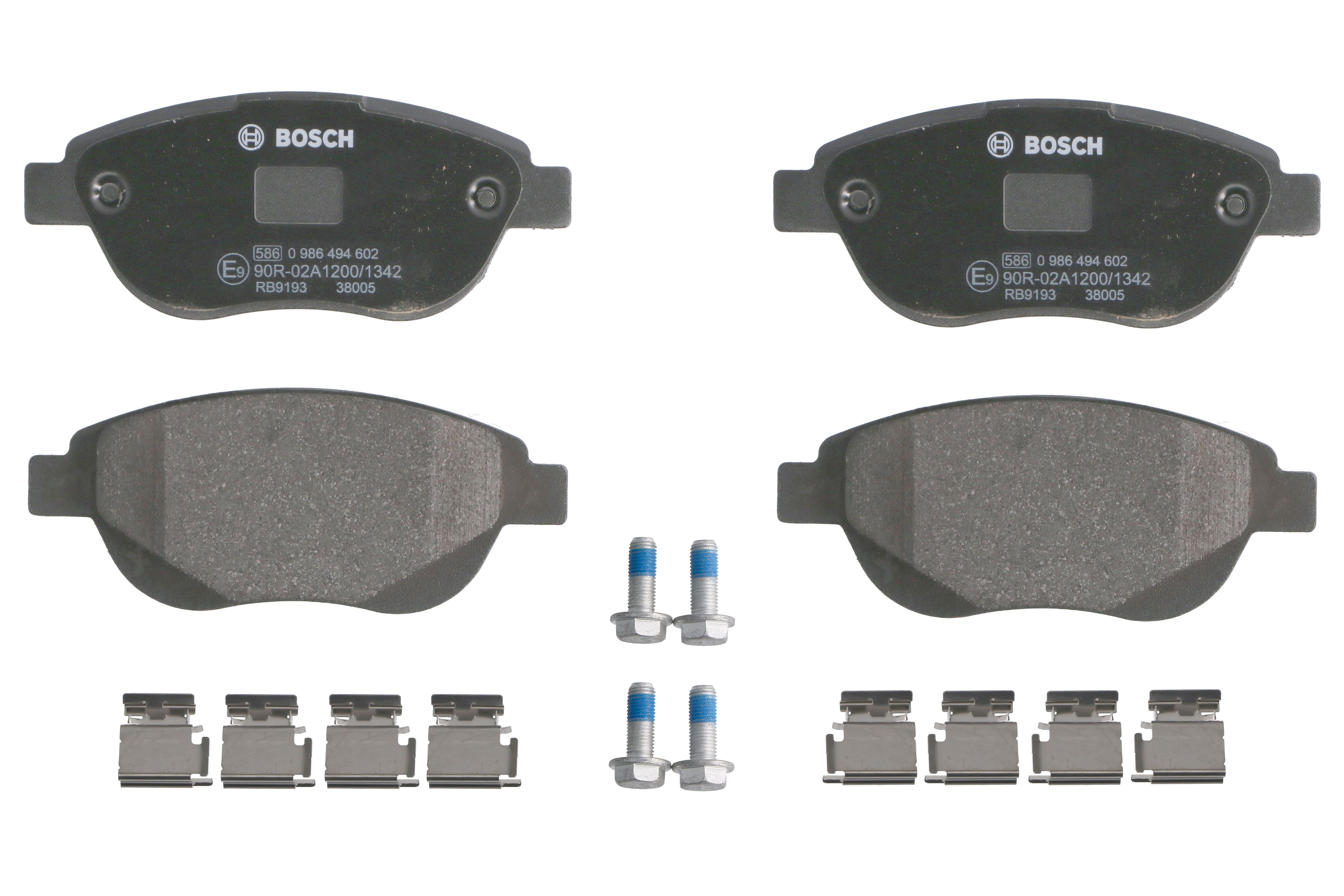 Комплект гальмівних колодок передн , CITROEN BERLINGO, C3 I, C4, C4 I, XSARA, XSARA PICASSO, FIAT DOBLO, PEUGEOT 1007, 206, 207, 307, PARTNER 1.3D-2.0D 02.98-