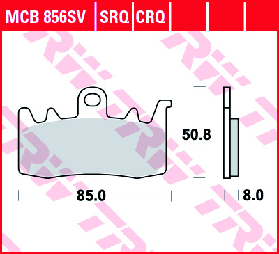 TRW MOTO sada brzdových destiček, kotoučová brzda APRILIA ETV 1200 (CAPO NORD), (CAPO NORD) TRAVEL PACK 13-16, TUONO 1000 V4R, 1100 V4R RR, 1100 V4R (FACTORY) 11-16, BMW F 800 R ABS 17, R 1200GS LC (ADVENTURE), 1200GS, 1200R LC, 1200GS LC, 1200GS (ADVENTU