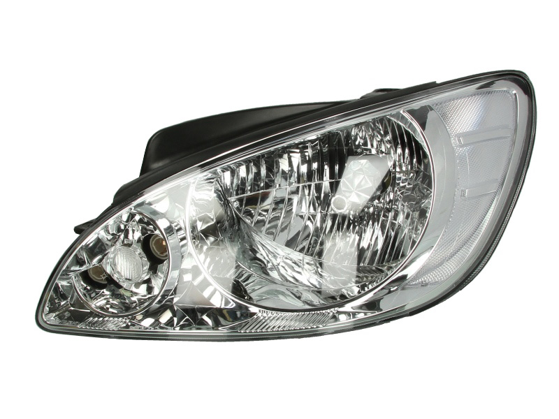 Far fata Stanga (H4, electric, cu motor, culoare insert: cromat, culoare semnalizator: transparent) potrivit HYUNDAI GETZ 01.05-