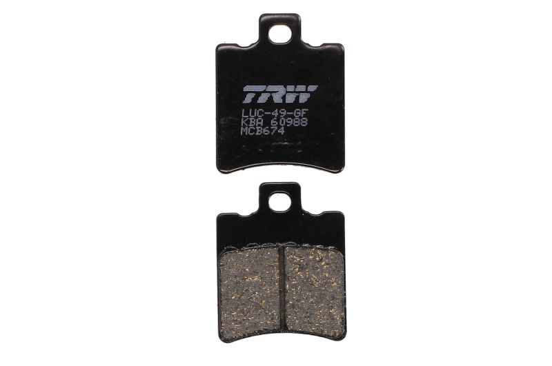 TRW MOTO sada brzdových destiček, kotoučová brzda APRILIA AMICO 50 GL 92-99, AREA 50 98-02, CLASSIC 50 93-01, GULLIVER 50 AC, LC 95-99, HABANA 50 98, LEONARDO 125, 150 95-98, MOJITO 50 (CUSTOM), 125 (CUSTOM) 04, RS 250 97, RALLY 50 LC DD, LC, AC 95-98, SR