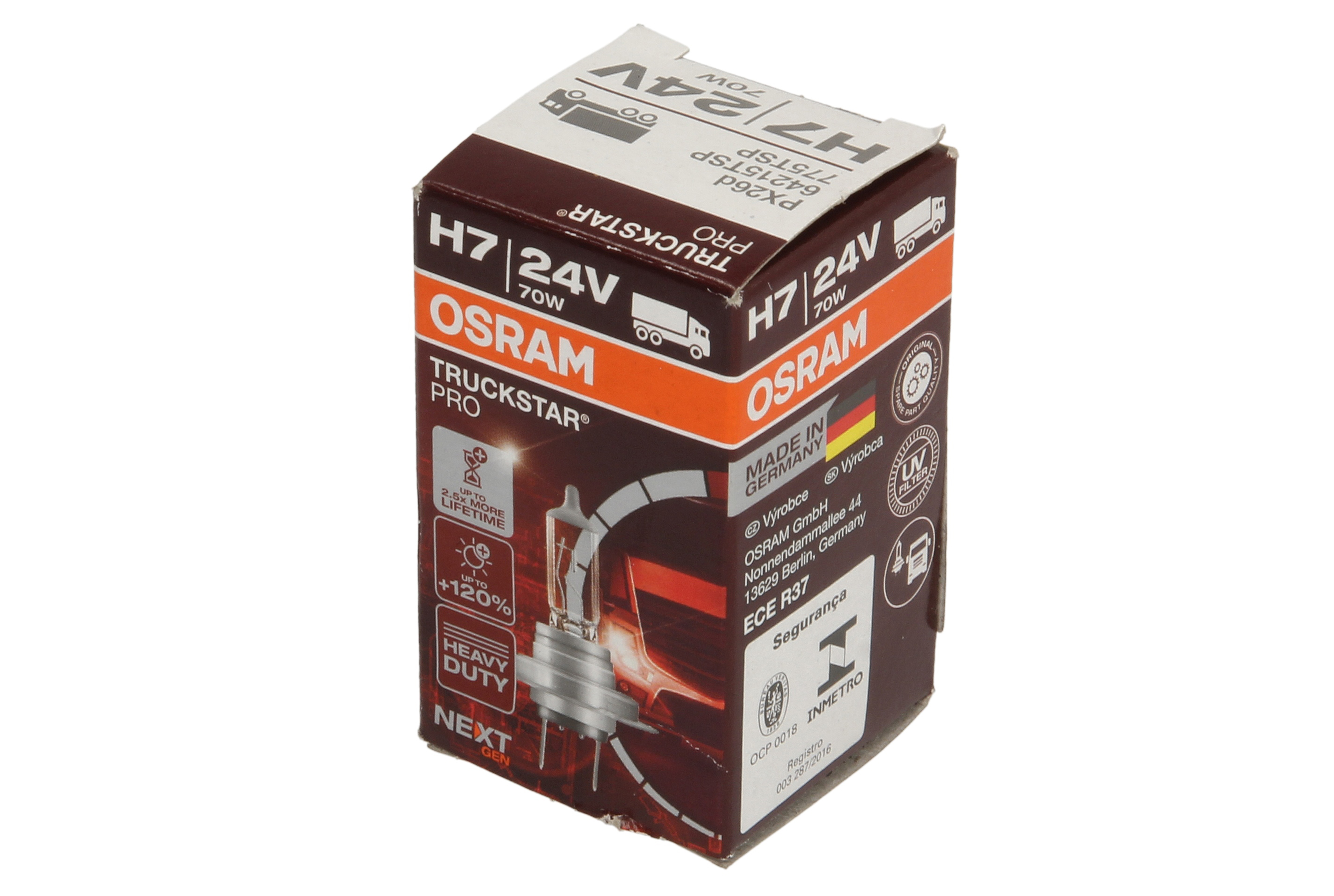 Лампа (картон 1шт) H7 24В 70Вт PX26D до 120% більшої яскравості Truckstar Pro NextGen фото 2