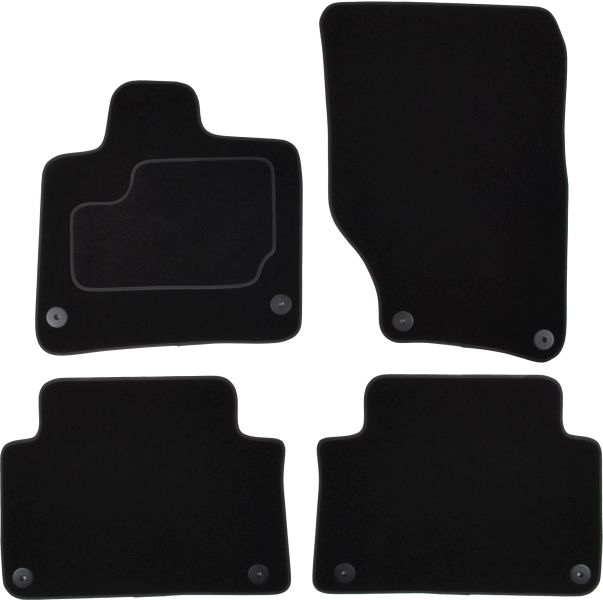 Set Covorase Auto Si Tavita Portbagaj AUDI Q7 (4LB) din 2006-2015, Cauciuc, Protectie Porbagaj, 4x Stickere auto cu AUDI