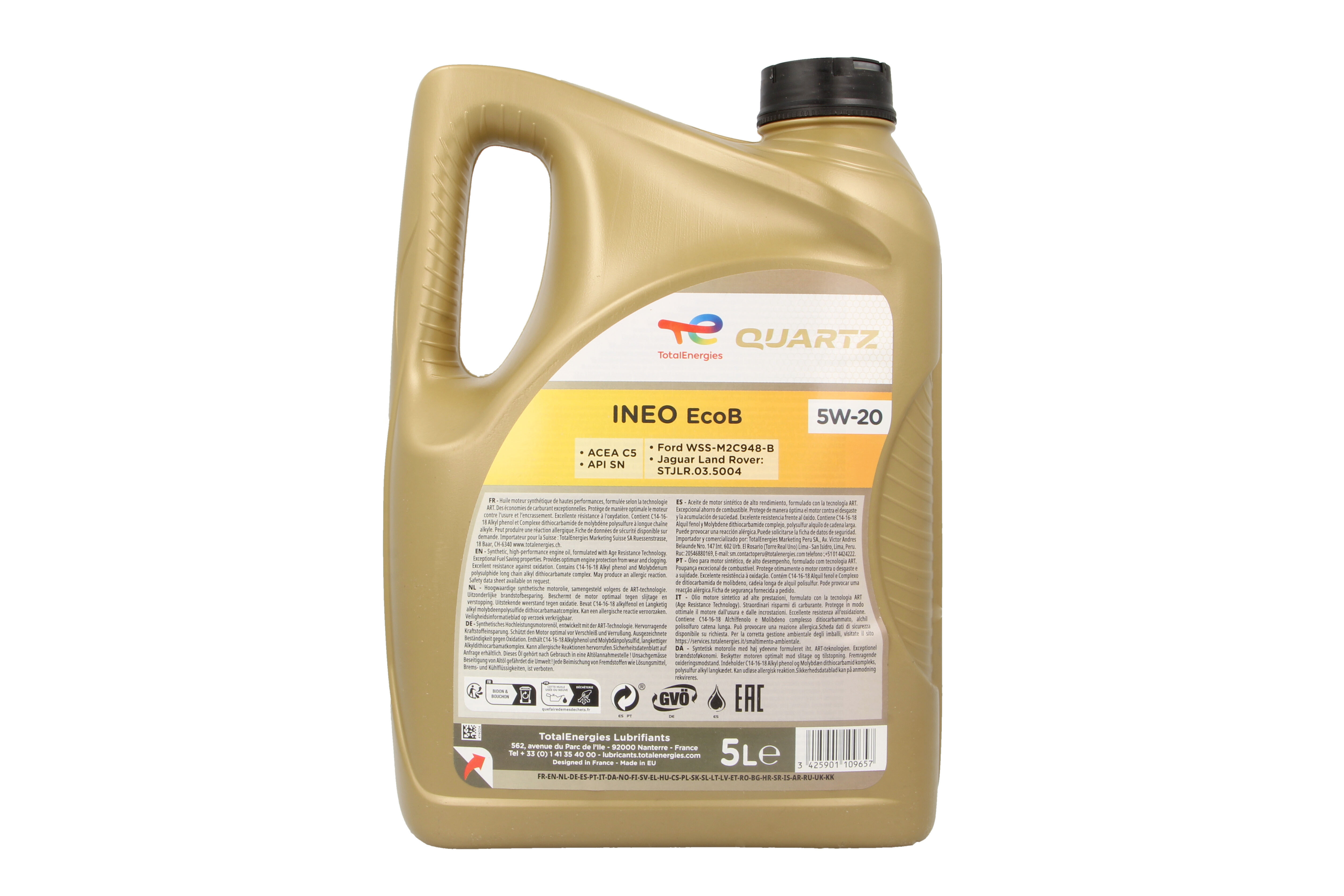 Моторна олива Quartz INEO (1L) 5W20 ,API SN, ACEA C5, FORD M2C948 B, JAGUAR 03.5004, LAND ROVER 03.5004 фото 4
