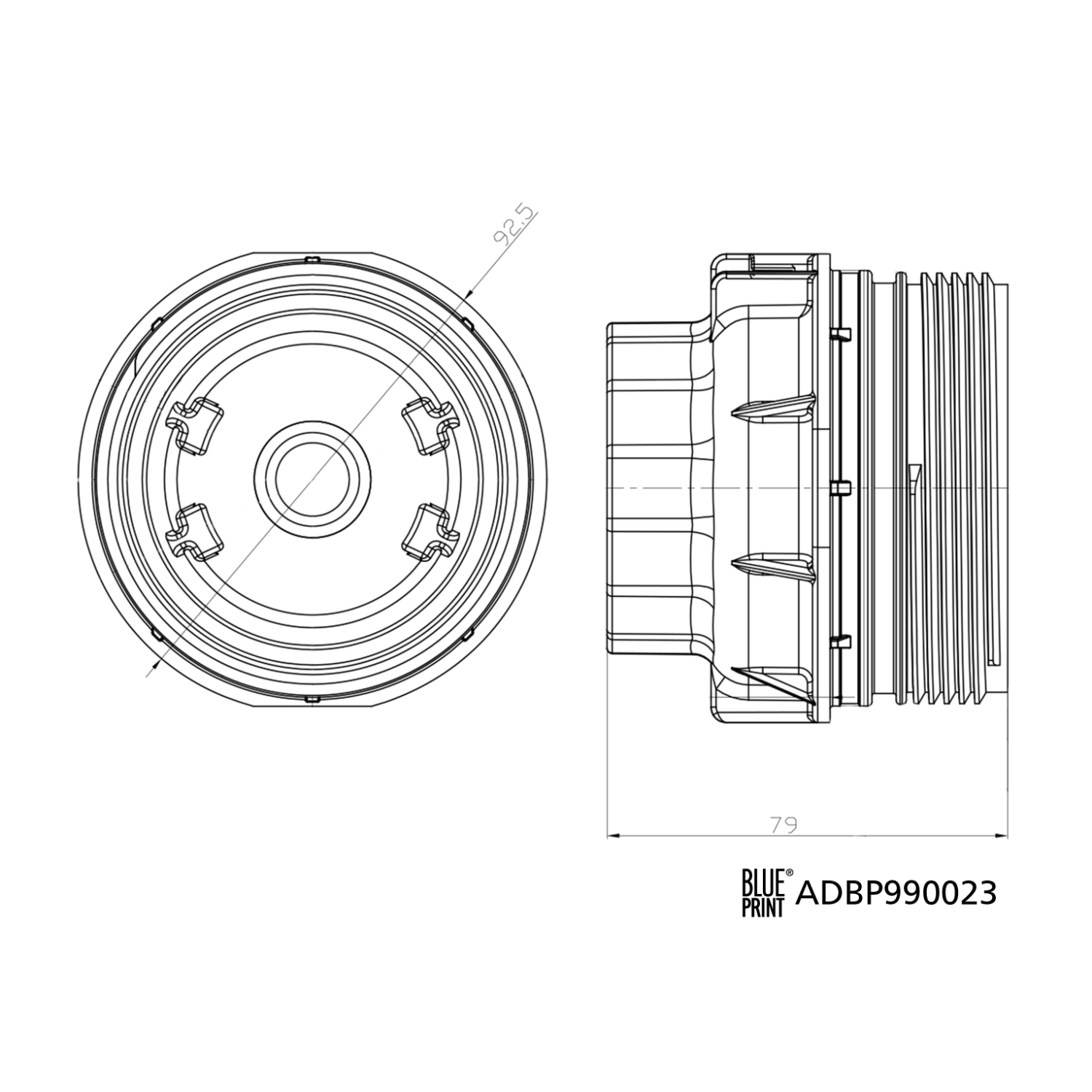 Корпус масляного фільтра LEXUS ES, GS, IS III, LS, NX, RC, RX, TOYOTA ALPHARD / VELLFIRE, AVALON, CAMRY, COROLLA, HIGHLANDER / KLUGER, LAND CRUISER PRADO, RAV 4 III, RAV 4 IV 1.4D-3.5H 09.08- фото 6