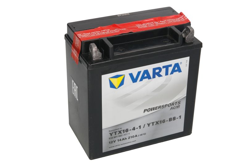 VARTA startovací baterie SUZUKI BOULEVARD 1500 C90 05-11, LT-A 500 F (VINSON AUT. 4X4), F (QUADMASTER), (QUADMASTER) 00-03, LT-F 500 F (VINSON QUADRUN.), F (VINSON), F 98-04, VL 1500 (INTRUDER), 1500 (C) (INTRUDER BLACK TOURING), 125LC (INTRUDER), 1500LC