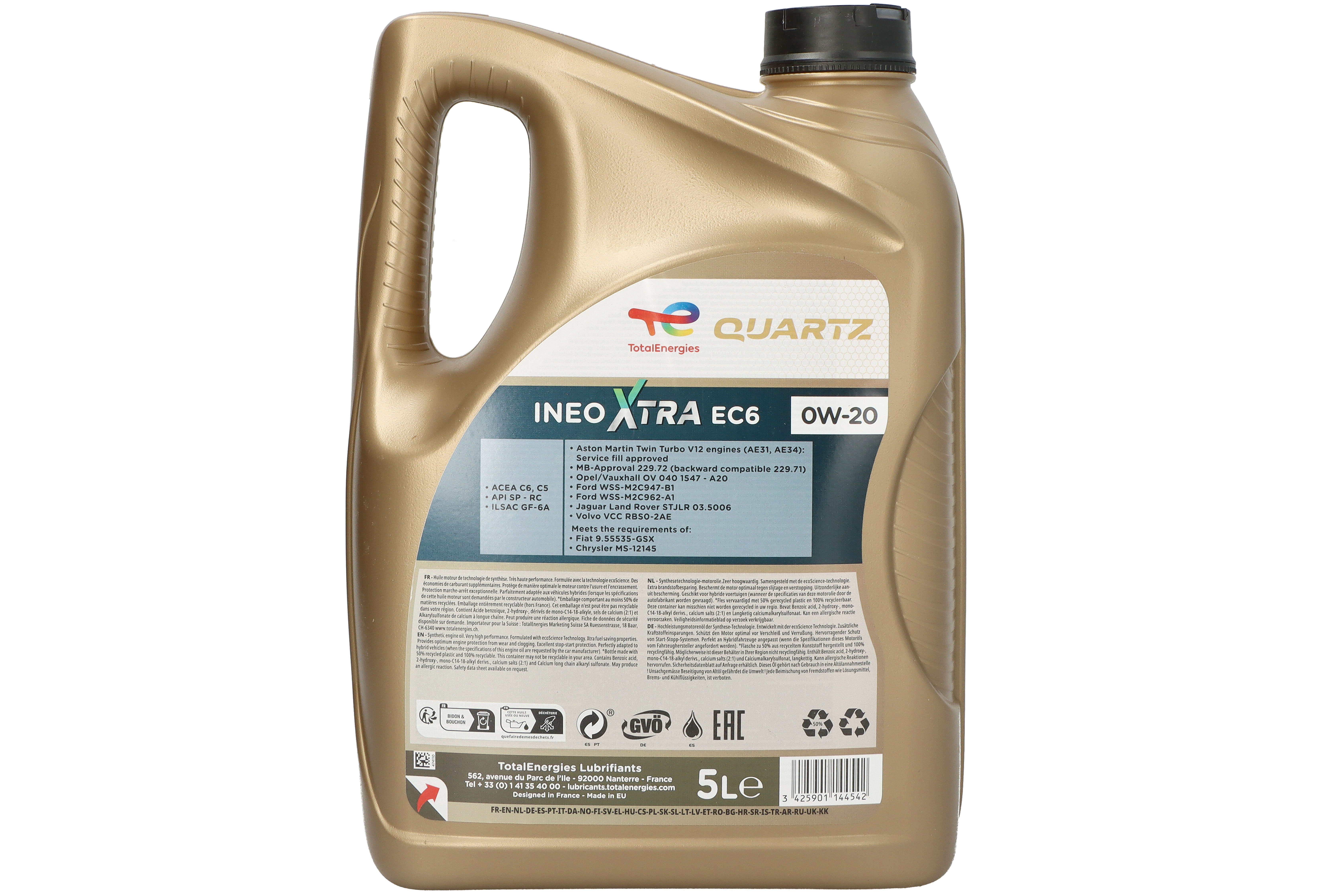 Моторна олива QUARTZ XTRA (1L) 0W20 ,API ILSAC GF-7A, SQ, ACEA C5, C6, CHRYSLER MS-12145, FIAT 9.55535 GSX, FORD M2C947 B1, FORD M2C962 A1, JAGUAR 03.5006, LAND ROVER 03.5006, MB 229.72, OPEL OV040154 фото 10