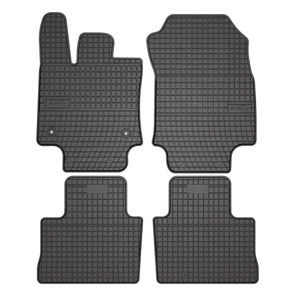 Set 5 covorase auto TOYOTA RAV 4 V VAN (_A5_, _H5_) din 2015-2017, cu covoras tunel median, cauciuc, 4x Stickere auto cu TOYOTA