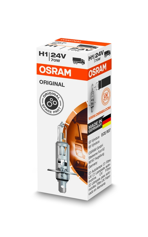 Автолампа галогенова 70W H1 24V 70W P14,5S OSRAM (64155) osram фото 3