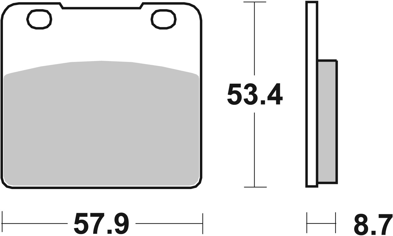BREMBO sada brzdových destiček, kotoučová brzda SUZUKI GSX 1100 EF 84-85, GSX-R 1100, 750 85-88, RG 500 (GAMMA) 86, VS 800GL (INTRUDER), 1400GLP (INTRUDER), 750GLF (INTRUDER), 750GLP (INTRUDER), 600GL (INTRUDER) 86-99 (2P234NS, 2P234SS, 2P272NS, MCB542LF,