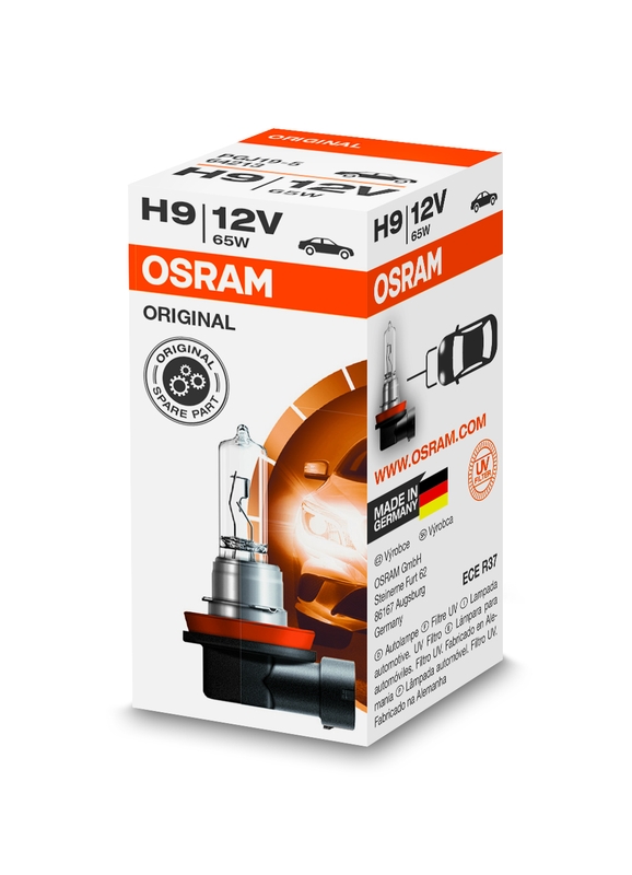 Автолампа галогенова 65W H9 12V 65W PGJ19-5/ORIGINAL LINE OSRAM (64213) osram фото 4