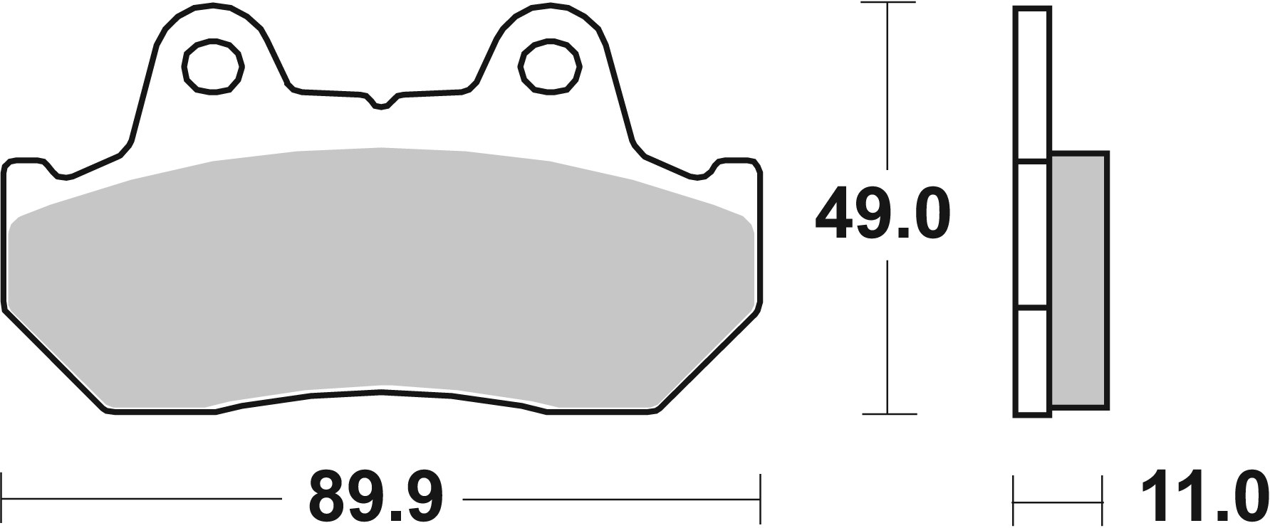 BREMBO sada brzdových destiček, kotoučová brzda HONDA CB 1100R, 900F (BOL D'OR) 81-83, CBR 600 F 87-90, CBX 650 E 83-84, CMX 450 C (REBEL) 86-87, CX 500C (CUSTOM), 500E (EURO SPORTS), 650E (EURO), 650T (TURBO) 82-86, FT 500 82-83, GL 1500SE (GOLDWING), 50