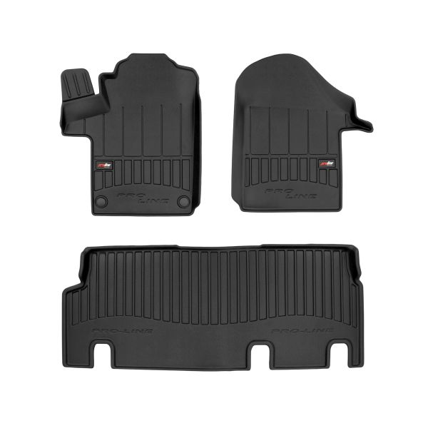 Set Covorase Auto Si Tavita Portbagaj MERCEDES-BENZ VITO Mixto (Double Cabin) (W447) din 2014-2020, Cauciuc, Protectie Porbagaj, 4x Stickere auto cu MERCEDES-BENZ