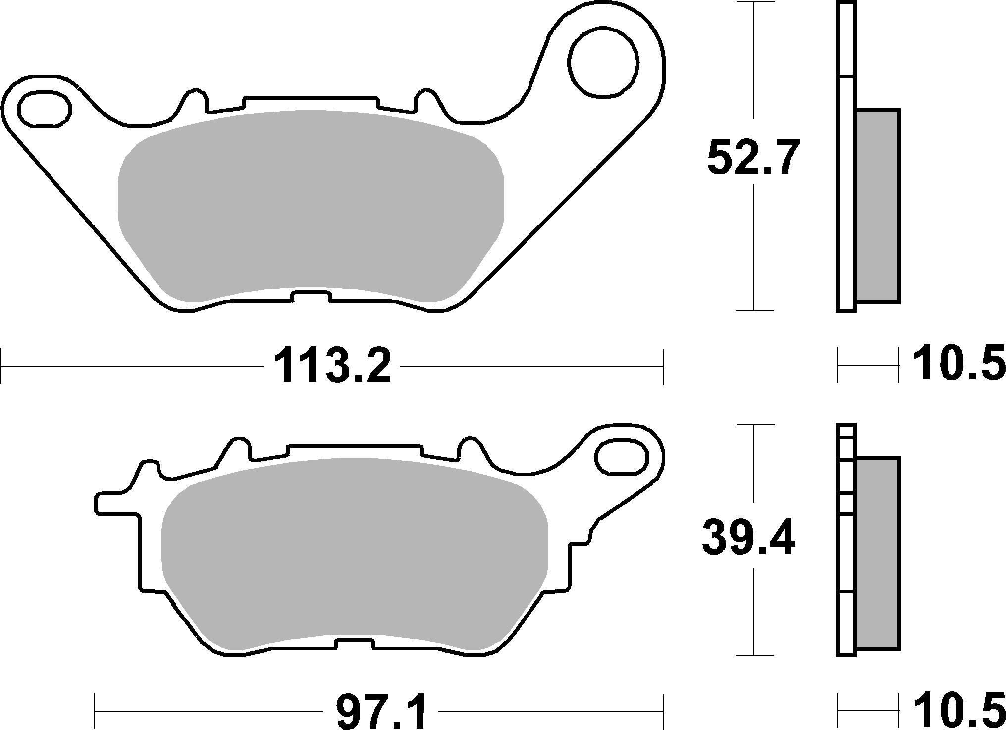 BREMBO sada brzdových destiček, kotoučová brzda YAMAHA MT-03 320, 321 ABS, 321 15-22