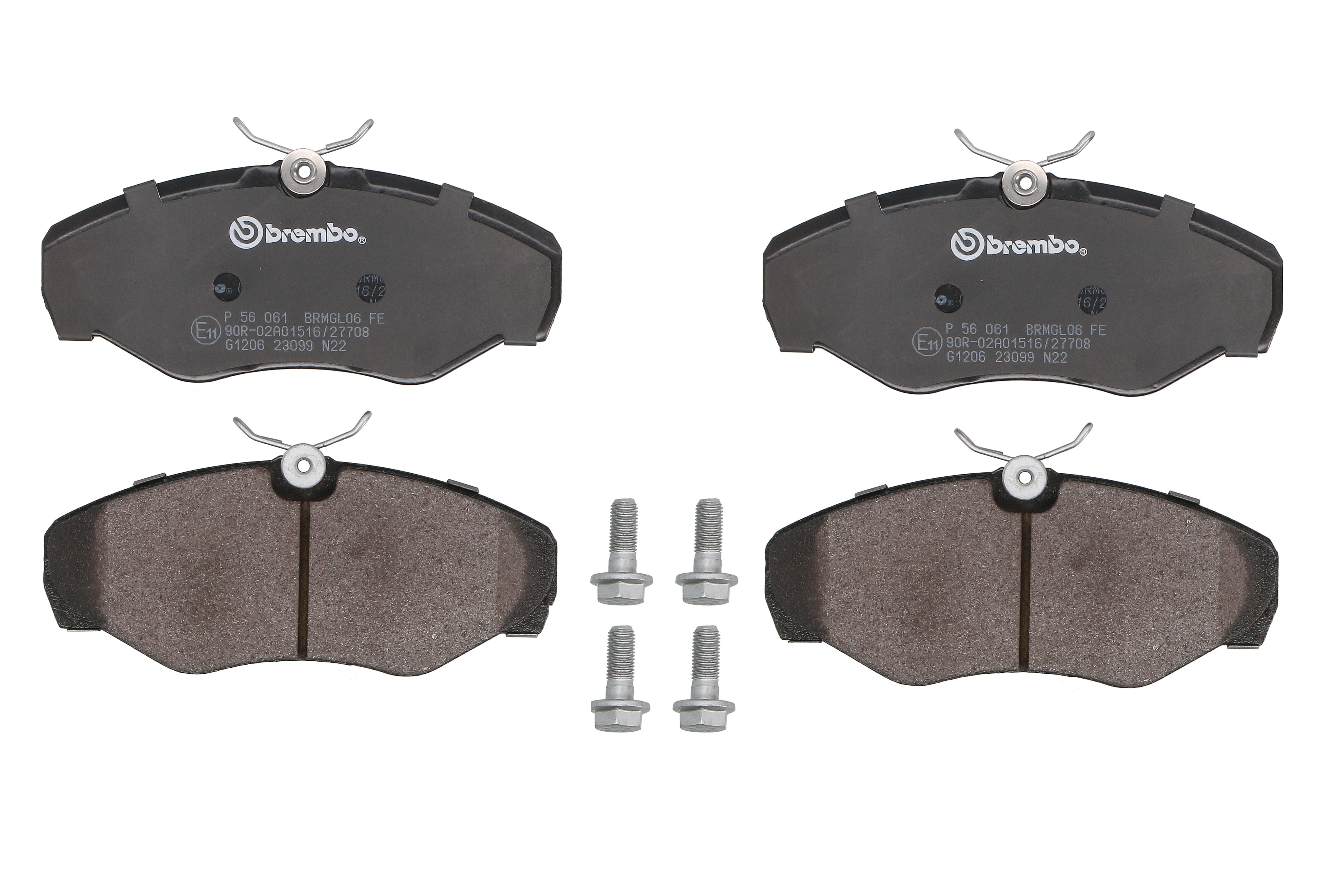 Колодки гальмівні дискові OPEL VIVARO A ФУРГОН (X83) 1.9 2001.08-2014.07 BREMBO (P56061) BREMBO фото 3