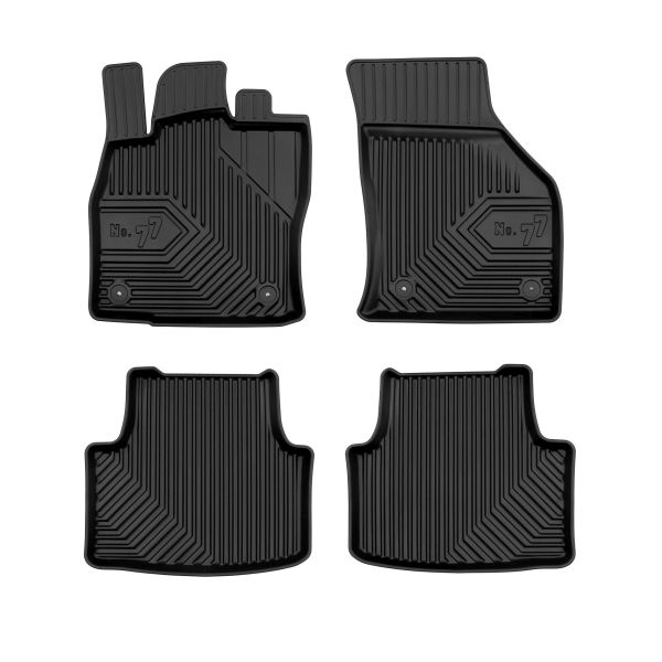 Set Covorase Auto Si Tavita Portbagaj SKODA OCTAVIA IV (NX3, NN3, PV3) din 2020-2024, Cauciuc, Protectie Porbagaj, 4x Stickere auto cu SKODA