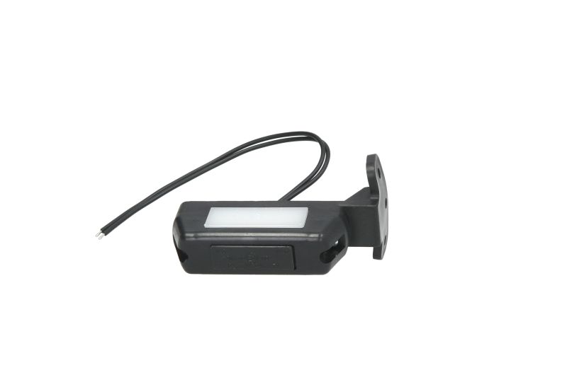 Lumina clarificare stanga, rosu alb, LED, inaltime 105mm; latime 28mm; adancime 34mm, in relief, lungime cablu 210mm, cu cuier, 12 24V (unghi in relief)