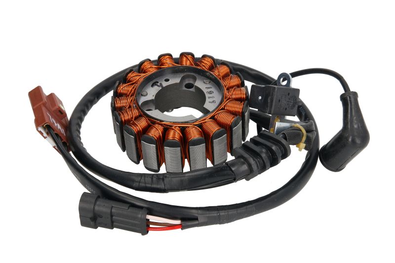 RMS stator, generátor APRILIA ATLANTIC 250I.E, 125 06-08, SR 125 (MAX 4T) 11-14, SCARABEO 250 LIGHT, 300 (LIGHT) 06-10, SPORTCITY 125, 300I.E. (CUBE) 06-12, DERBI GP1 250 (LOW SEAT) 07-08, RAMBLA 125, 250 08-09, GILERA NEXUS 250SP, 300, 125IE, 300IE, 125,
