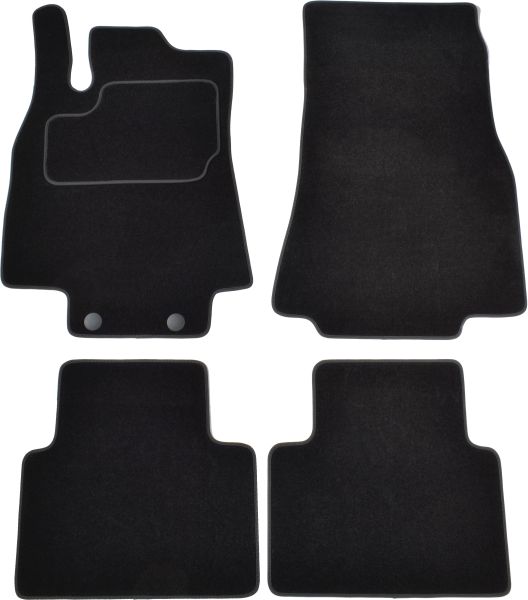 Set Covorase Auto Si Tavita Portbagaj MERCEDES-BENZ A-CLASS (W169) din 2004-2012, Cauciuc, Protectie Porbagaj, 4x Stickere auto cu MERCEDES-BENZ