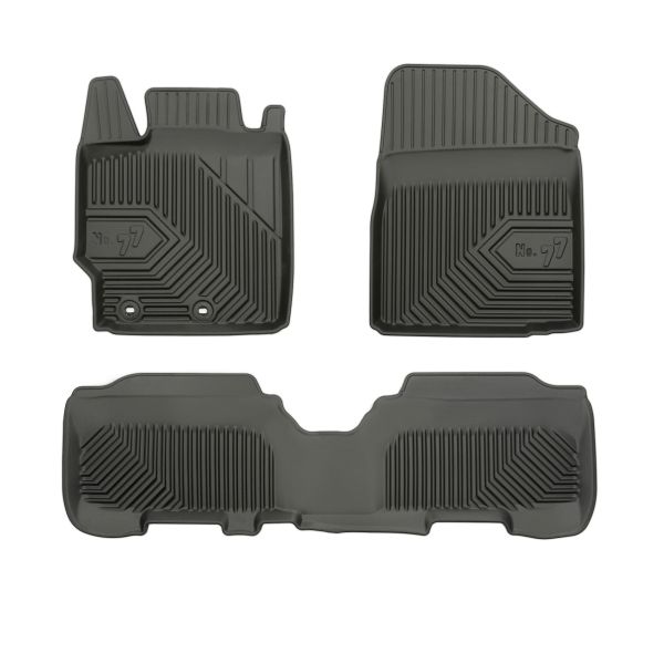 Set Covorase Auto Si Tavita Portbagaj TOYOTA YARIS (_P9_) din 2005-2014, Cauciuc, Protectie Porbagaj, 4x Stickere auto cu TOYOTA