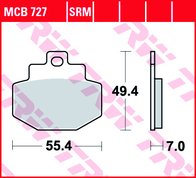 TRW MOTO sada brzdových destiček, kotoučová brzda BENELLI ADIVA 1254T, 150, 125 99-05, GILERA RUNNER 200VXR, 125VX, 180VXR 01-13, PIAGGIO/VESPA 946 125 16, DNA 180, 125 00-03, GT 200, 200L (GRANTUR.), 125, 125L (GRANTU.) 03-06, GTS 125 (SUPER I.E.), 125, 
