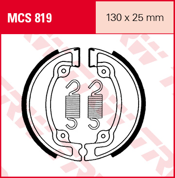 TRW MOTO sada brzdových čelistí BOMBARDIER DS 50, 904T, 902T 02, HONDA CG 125 98-99, CH 250 (SPACY), 250 (ELITE), 125 (SPACY) 85-99, CN 250 (HELIX), (ELITE) 85-00, CR 125RZ, 250R, 125R 79-82, NX 125 88-00, TRX 70 86-87, XL 250 R 82 (B0053AU5WA, FSB713)