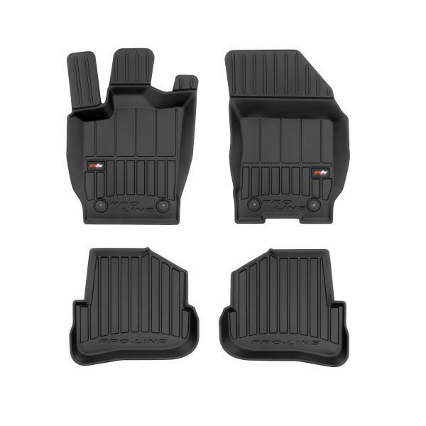 Set 5 covorase auto AUDI A1 Sportback (8XA, 8XF) din 1999-2008, cu covoras tunel median, cauciuc, 4x Stickere auto cu AUDI