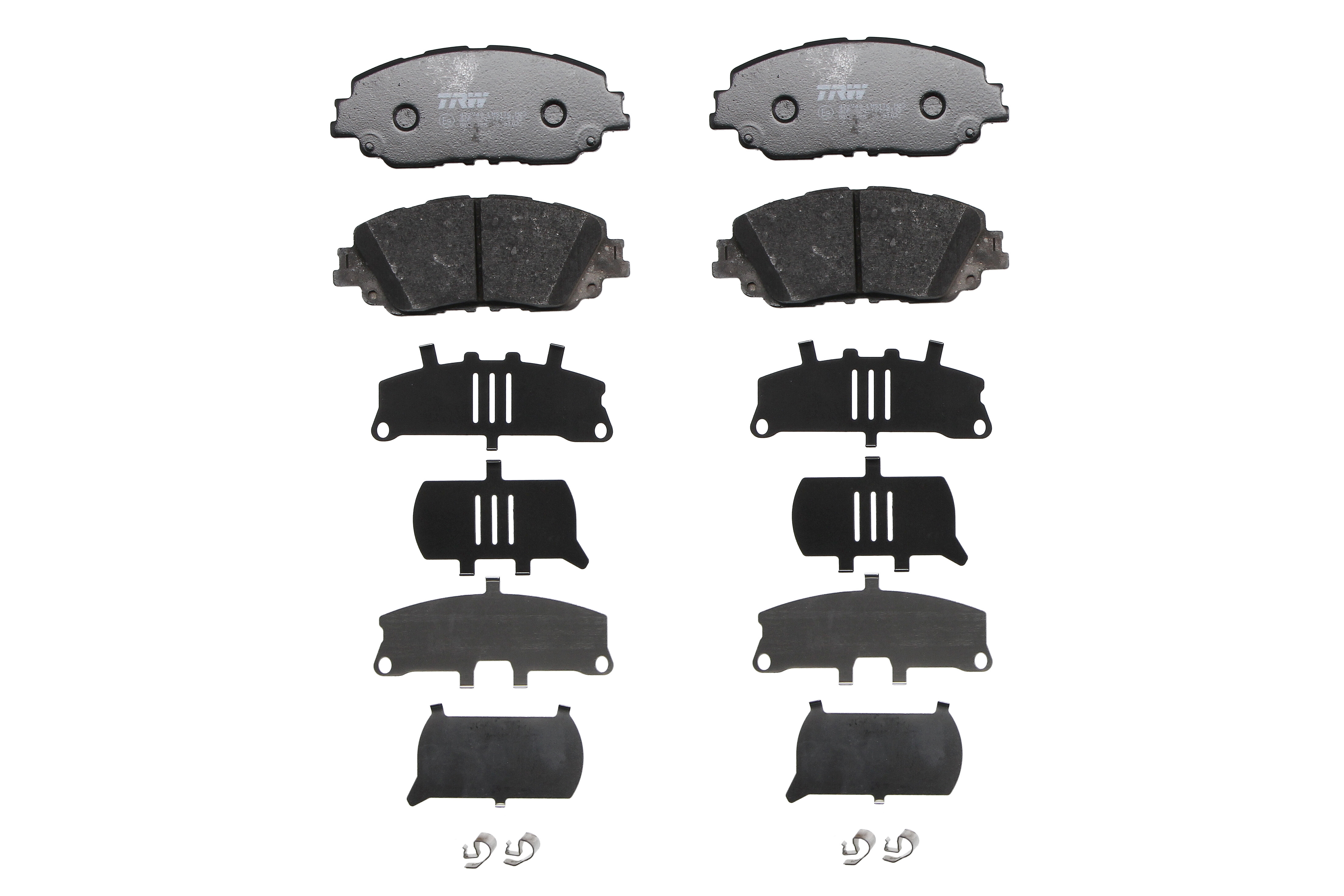 Комплект гальмівних колодок передн (з комплектуючими), LEXUS ES, UX, TOYOTA C-HR, CAMRY, COROLLA CROSS, RAV 4 V, VENZA 1.2-Electric 10.16-
