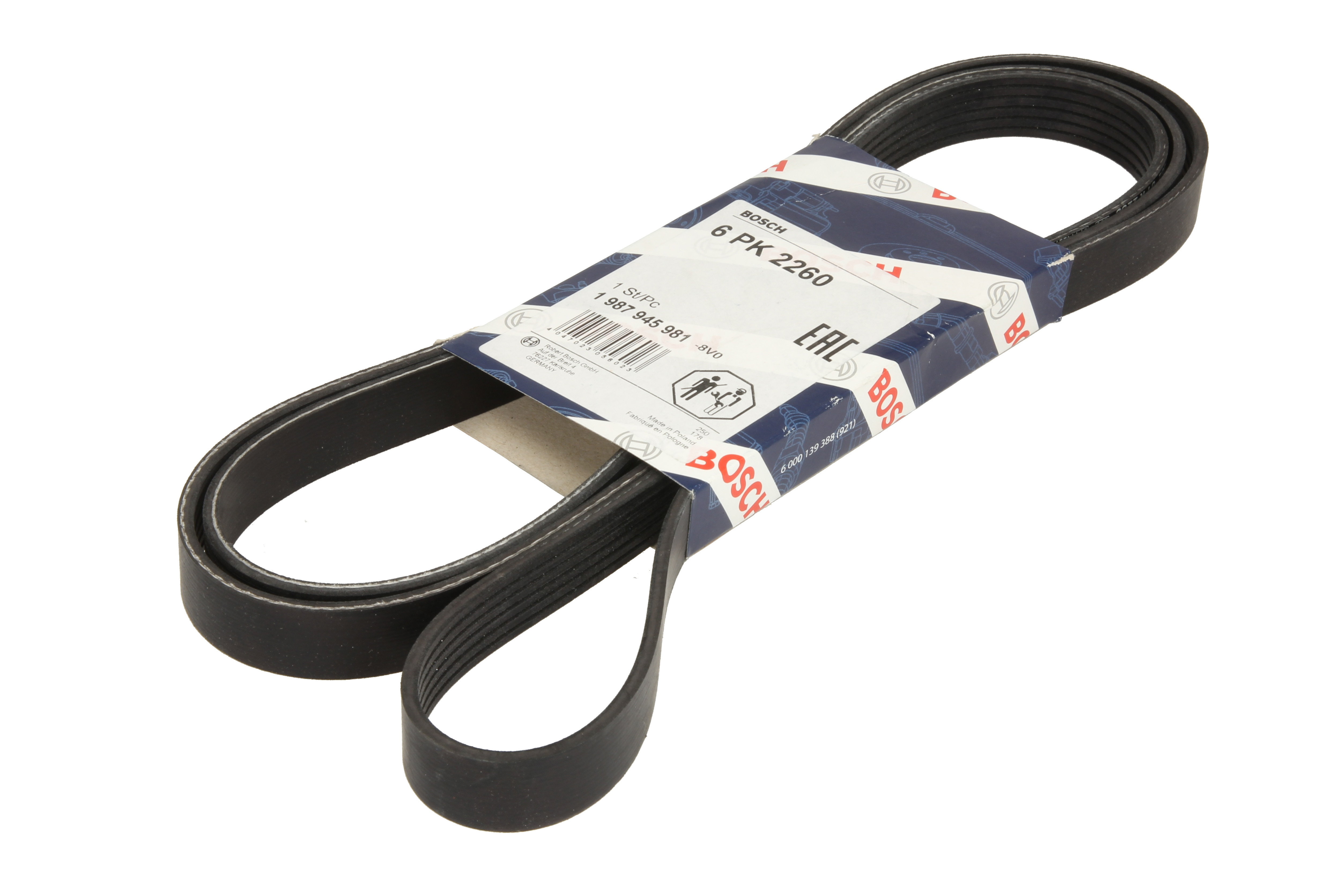 Ремінь генератора MB Sprinter CDI (-AC) (6PK2260) Bosch фото 9