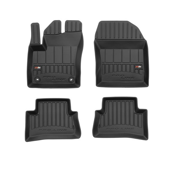 Set Covorase Auto Si Tavita Portbagaj TOYOTA C-HR (_X1_) din 2016-2019, Cauciuc, Protectie Porbagaj, 4x Stickere auto cu TOYOTA