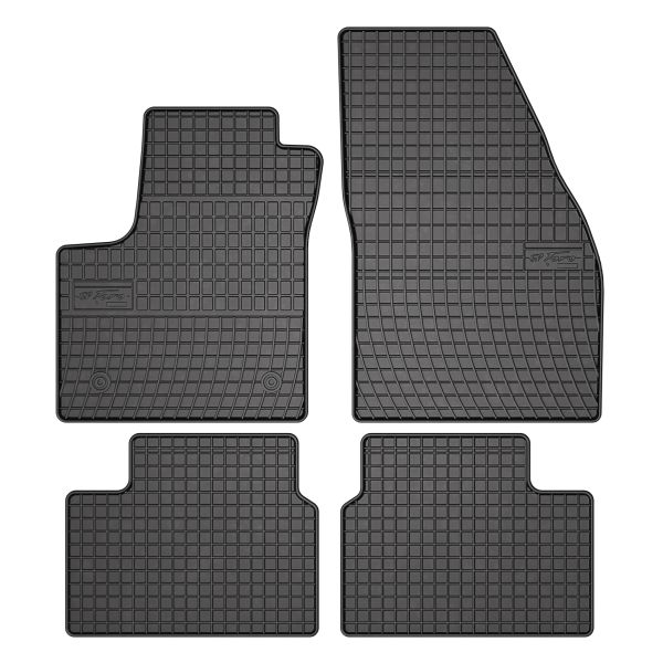 Set Covorase Auto Si Tavita Portbagaj OPEL MERIVA B MPV (S10) din 2010-2017, Cauciuc, Protectie Porbagaj, 4x Stickere auto cu OPEL