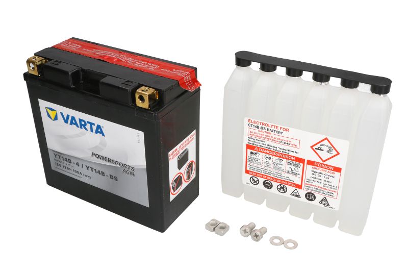 VARTA startovací baterie YAMAHA BT 1100 (BULLDOG) 02-06, FJ 1200 A (ABS) 84-93, FJR 1300 ES, AS ABS, A (ABS), AS, AE, A 01-20, FZS 1000 (FAZER) 01-05, MT-01 1700 04-11, XJR 1300 SP 98-16, XV 1900A (MIDNIGHT STAR), 1700 (ROAD STAR WARRIOR), 1900 (ROADLINER