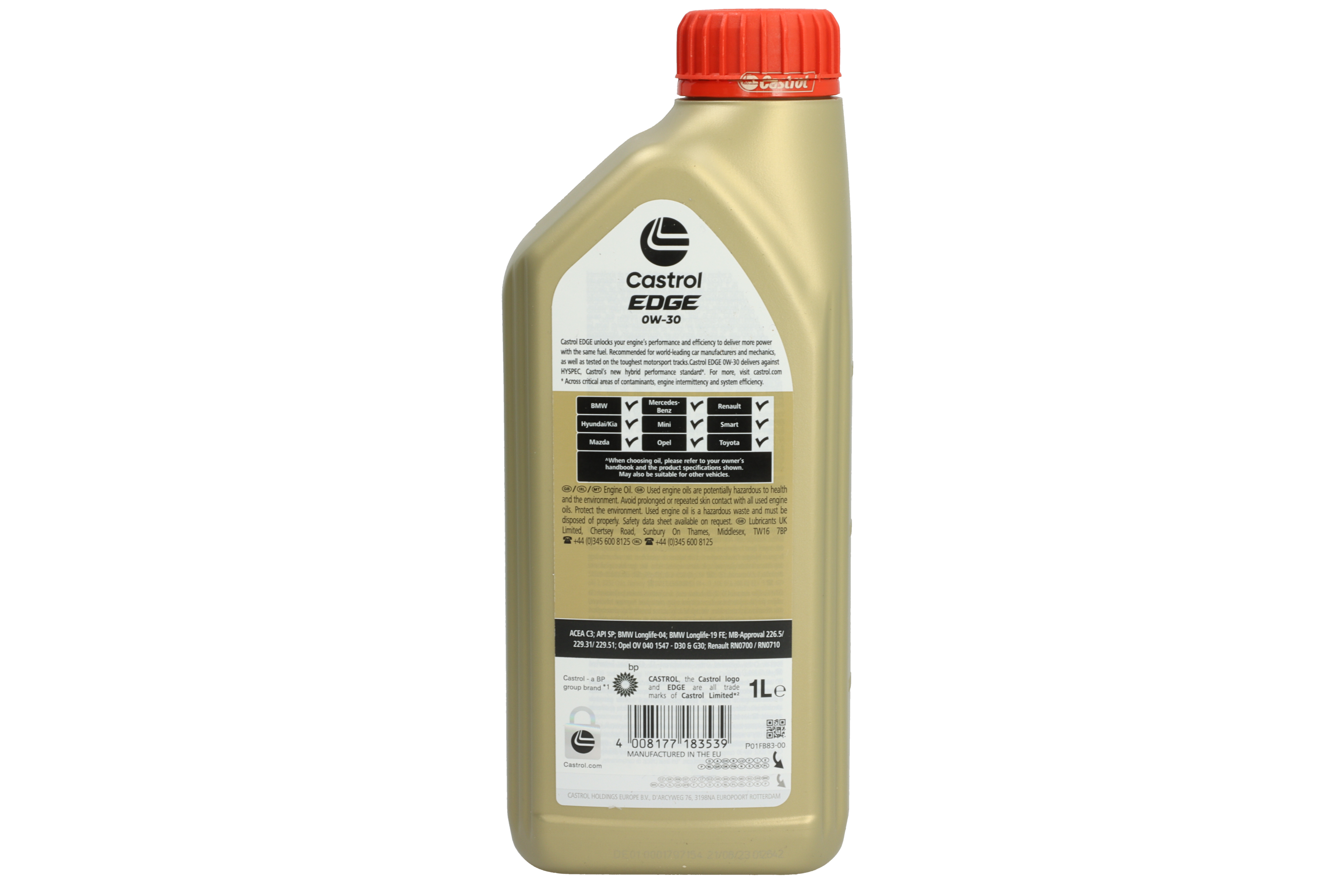 Моторна олива EDGE (1L) 0W30 ,API CF, SL, BMW LL-01, MB 229.3, MB 229.5, VW 502.00, VW 505.00 фото 6