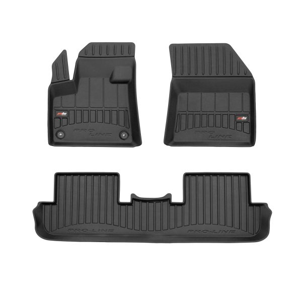 Set Covorase Auto Si Tavita Portbagaj PEUGEOT 3008 II SUV (MC_, MR_, MJ_, M4_) din 2016-2023, Cauciuc, Protectie Porbagaj, 4x Stickere auto cu PEUGEOT