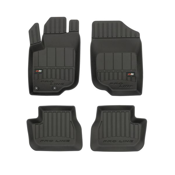 Set Covorase Auto Si Tavita Portbagaj PEUGEOT 207 (WA_, WC_) din 2006-2015, Cauciuc, Protectie Porbagaj, 4x Stickere auto cu PEUGEOT