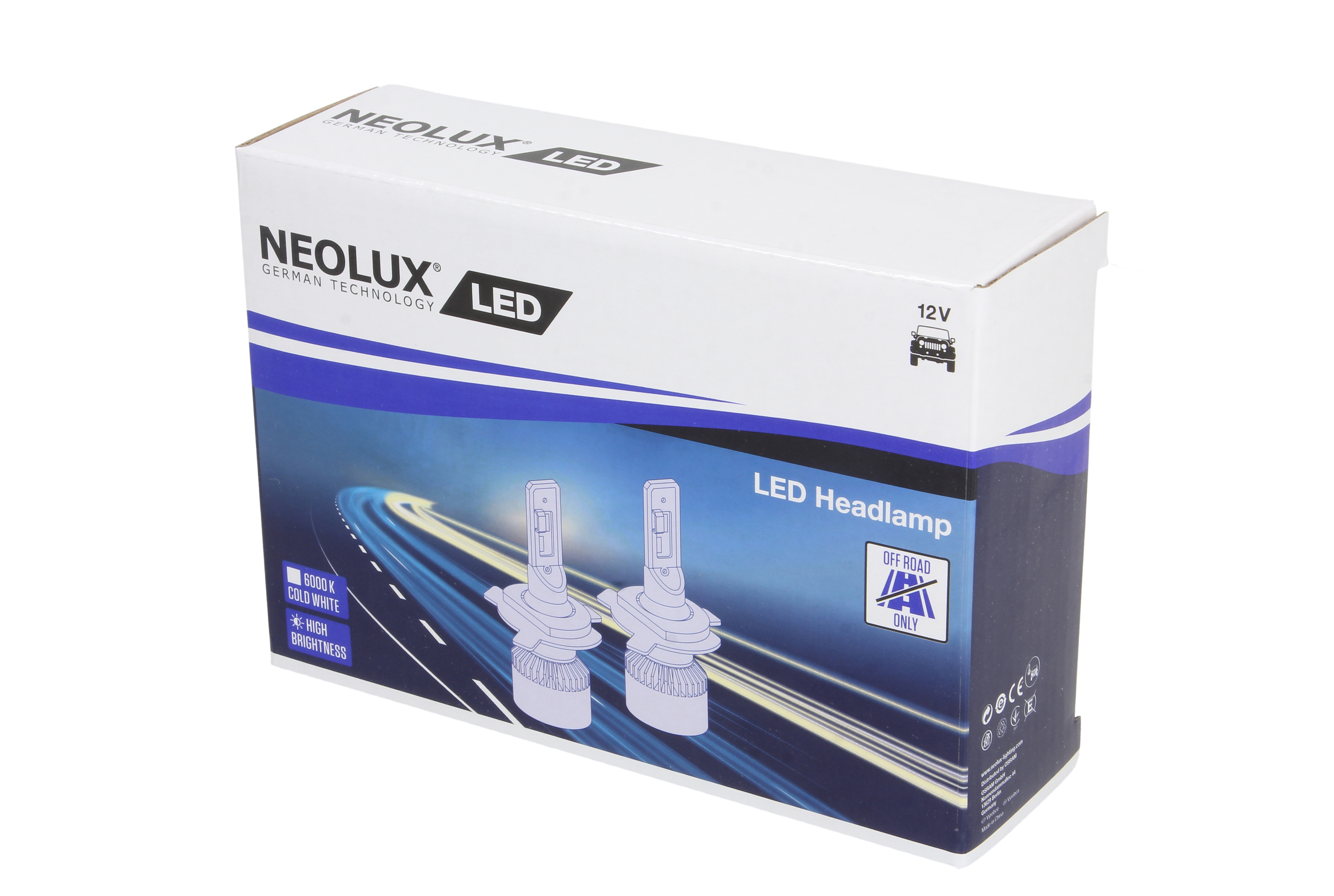 LED лампочка (картон 2шт) LED 12В 13Вт P43T без гомологічного сертифікату Ledriving, Білий 6000K фото 2