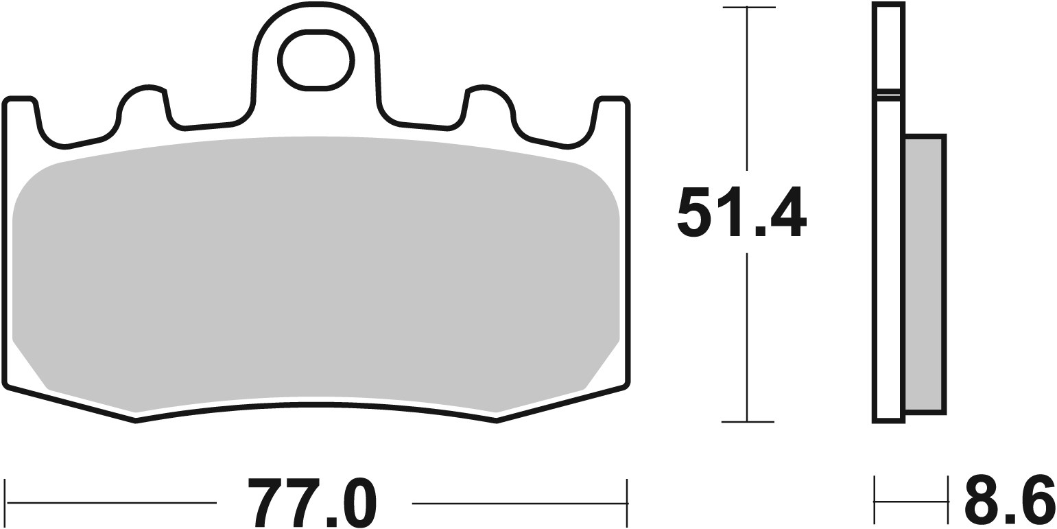 BREMBO sada brzdových destiček, kotoučová brzda BMW K 75, 1200LT, 1200GT, 1200R, 1200RS, 1200S 91-06, R 1100S, 1150RT, 1100S INTEGRAL ABS, 1150RS, 850RT, 1200R 00-12 (07BB26SC)