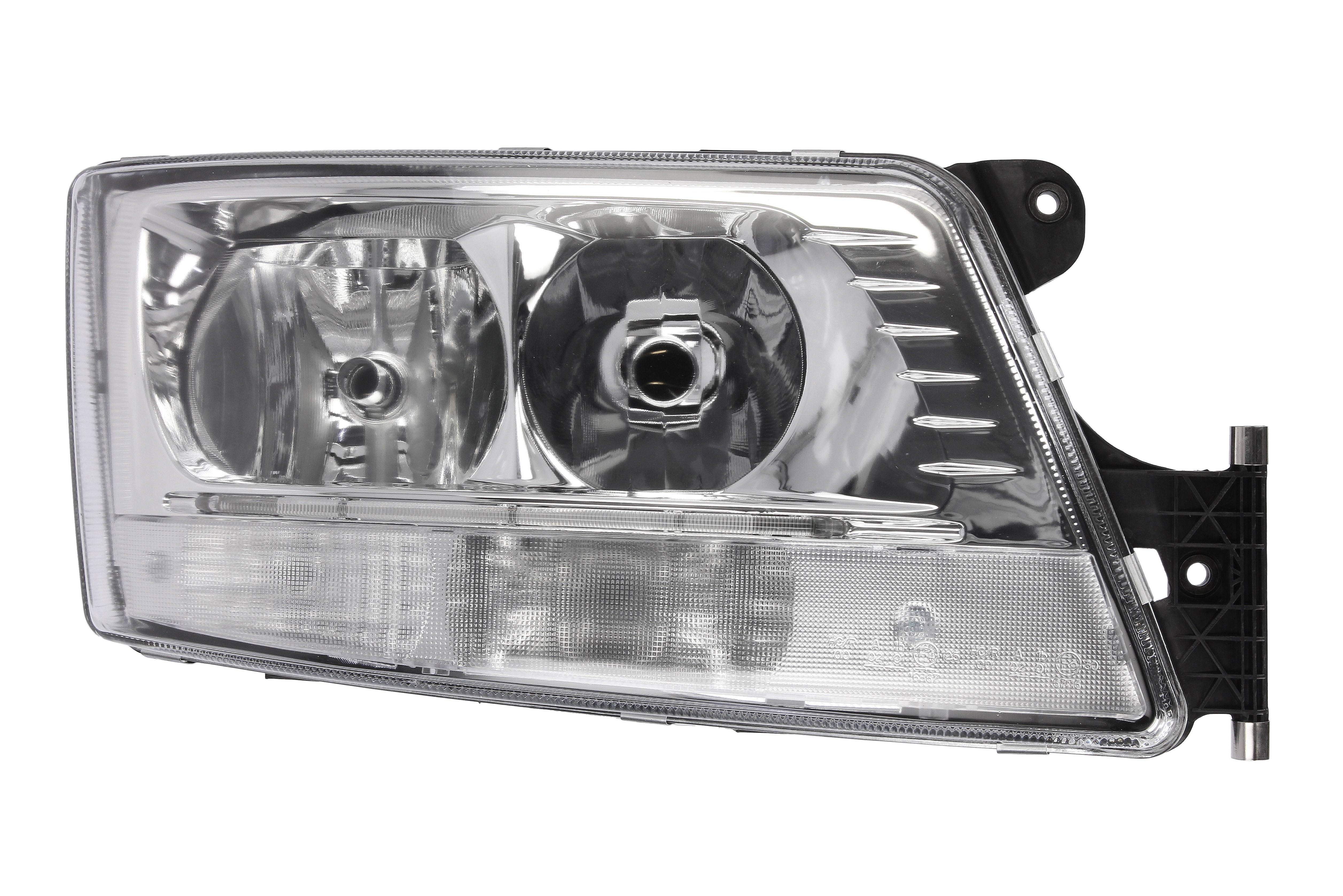 Фара прав (H21W/H7/LED/PY21W, електричн, з мотором, включає денні ходові вогні, колір відбивача: хром, колір повороту: білий) MAN TGS I, TGX I 06.06-09.21