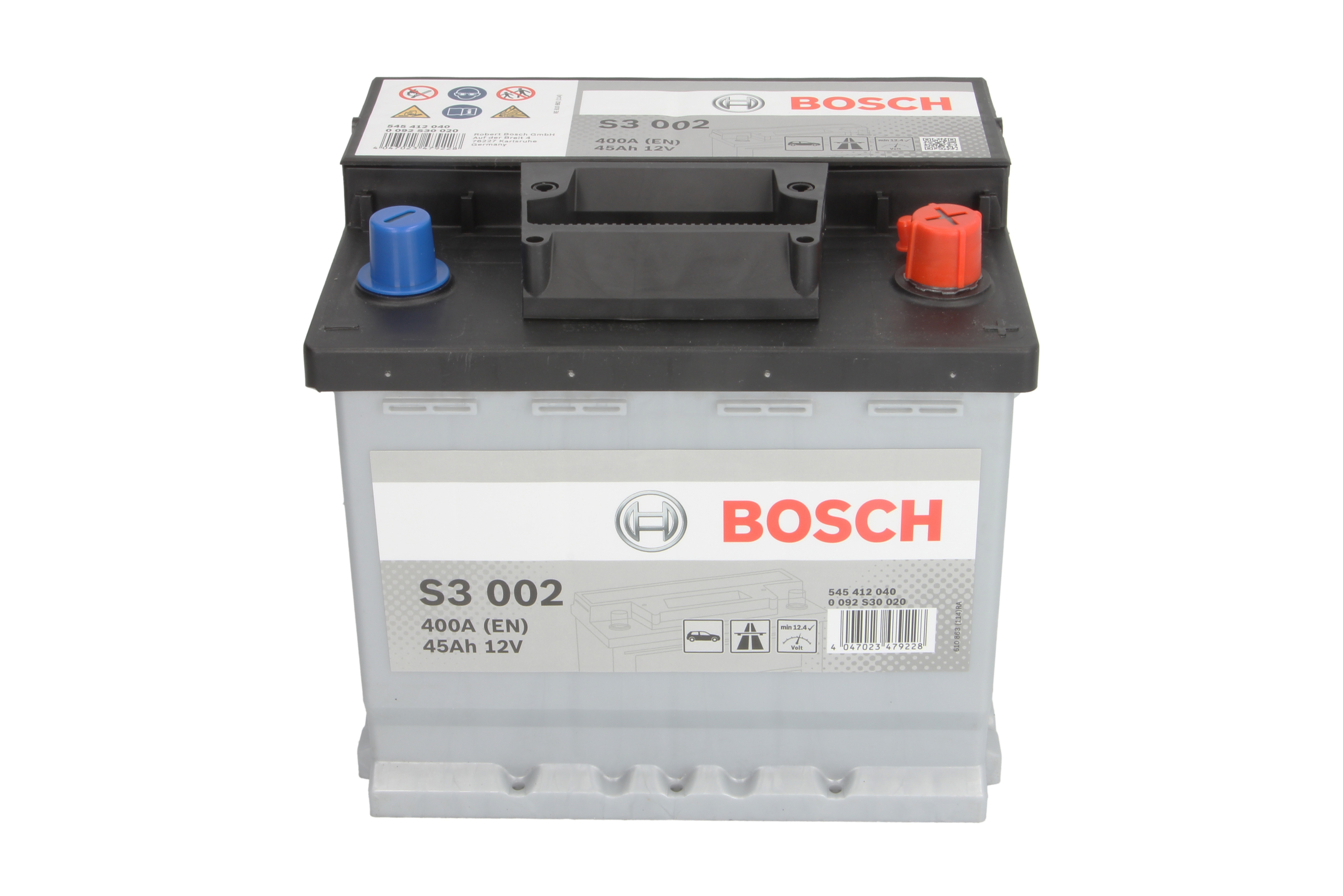Акумуляторна батарея 45Ah/400A (207x175x190/+R) S3 Bosch фото 8
