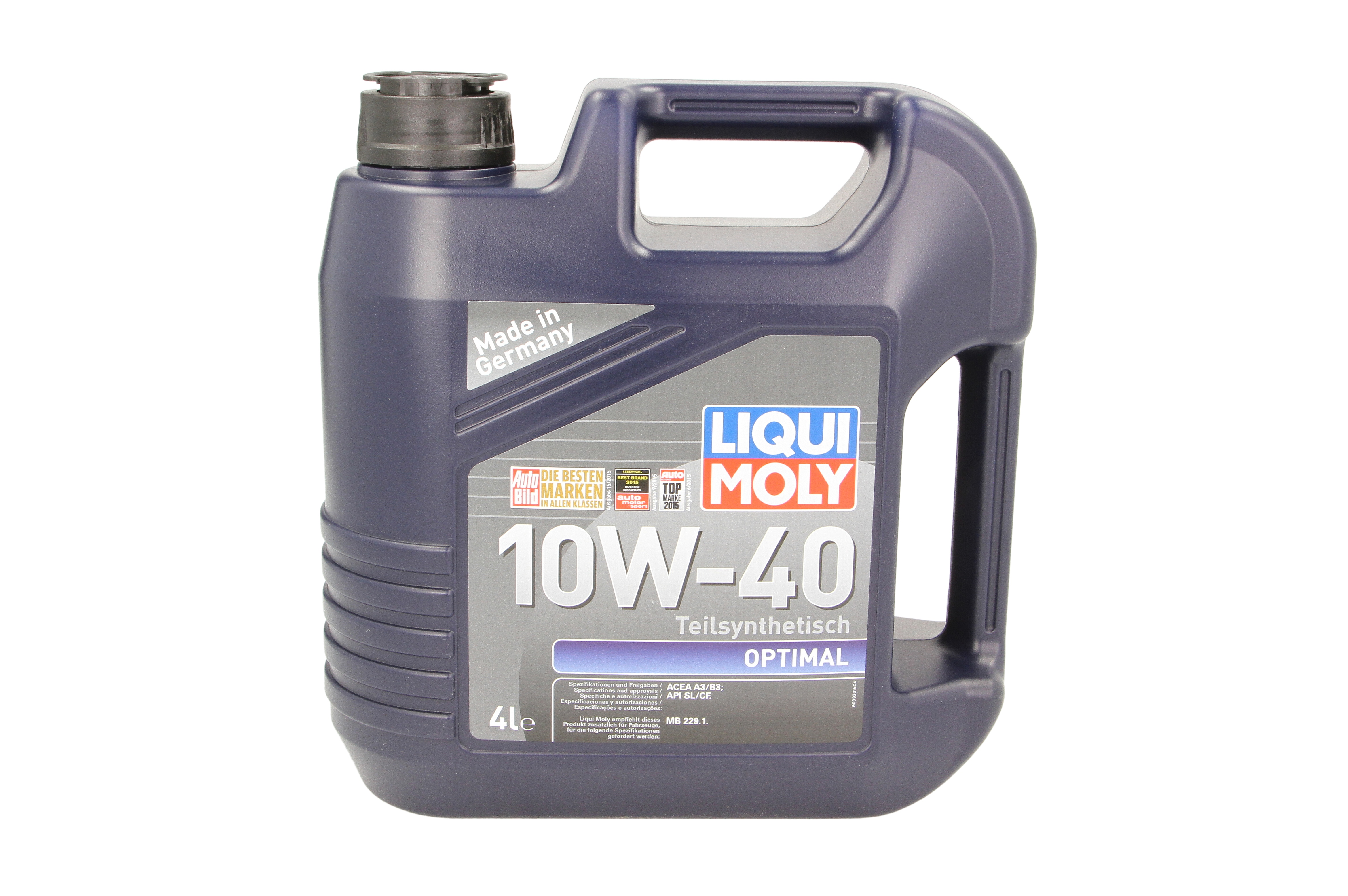 Моторна олива Optimal (4L) 10W40 ,API CF, SL, ACEA A3, B3, BMW LL-98, MB 229.1, PORSCHE A40, VW 502.00, VW 505.00