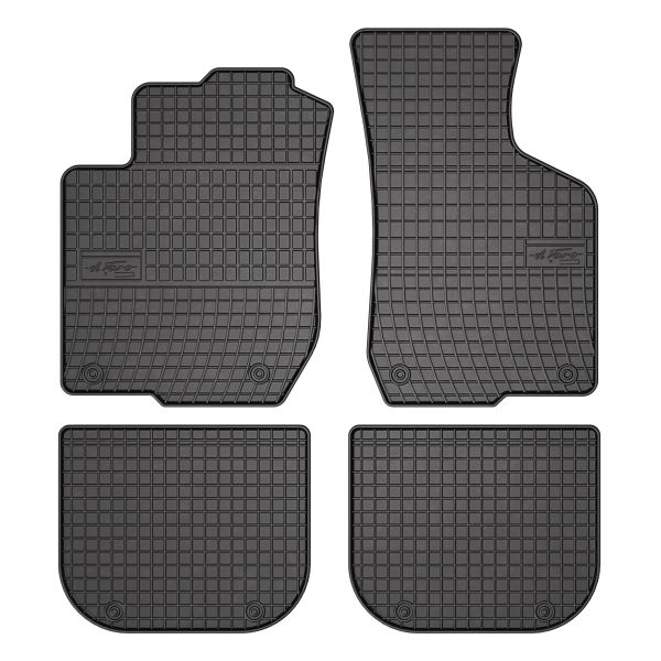Set Covorase Auto Si Tavita Portbagaj AUDI A3 (8L1) din 1996-2003, Cauciuc, Protectie Porbagaj, 4x Stickere auto cu AUDI