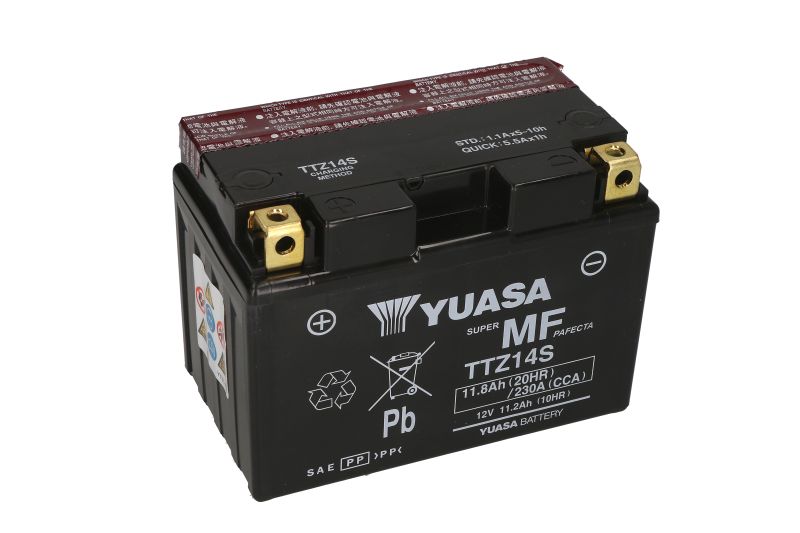 YUASA startovací baterie BMW C 600 (SPORT) 12, F 700 GS, 800GT 12-17, HP2 1200 (MEGAMOTO), (ENDURO), (SPORT) 05-11, R 1200 GS LC (ADVENTURE), GS (ADVENTURE) 08-17, BENELLI SPORT 1130 TNT 07-08, TNT 899, 1130 (CAFE RACER), 1130 (TITANIUM), 1130 (SPORT) 07-
