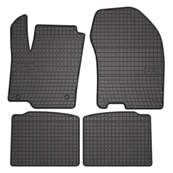 Set 5 covorase auto SUZUKI SX4 S-CROSS (JY) din 2014-2016, cu covoras tunel median, cauciuc, 4x Stickere auto cu SUZUKI