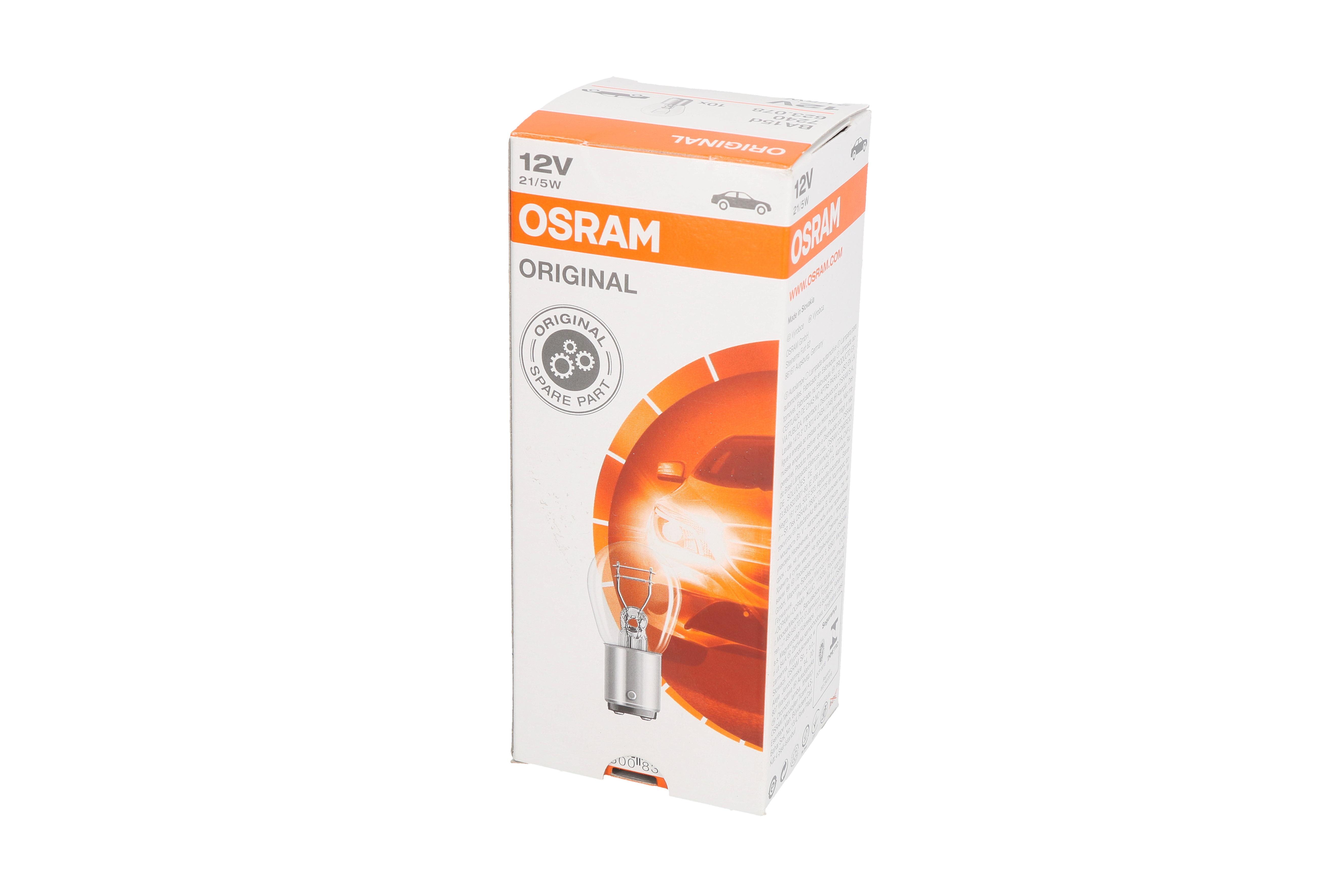 Автолампа 21/5W P21/5W 12V 21/5W BA15D/КРАТН. X10 OSRAM (7240) osram фото 4