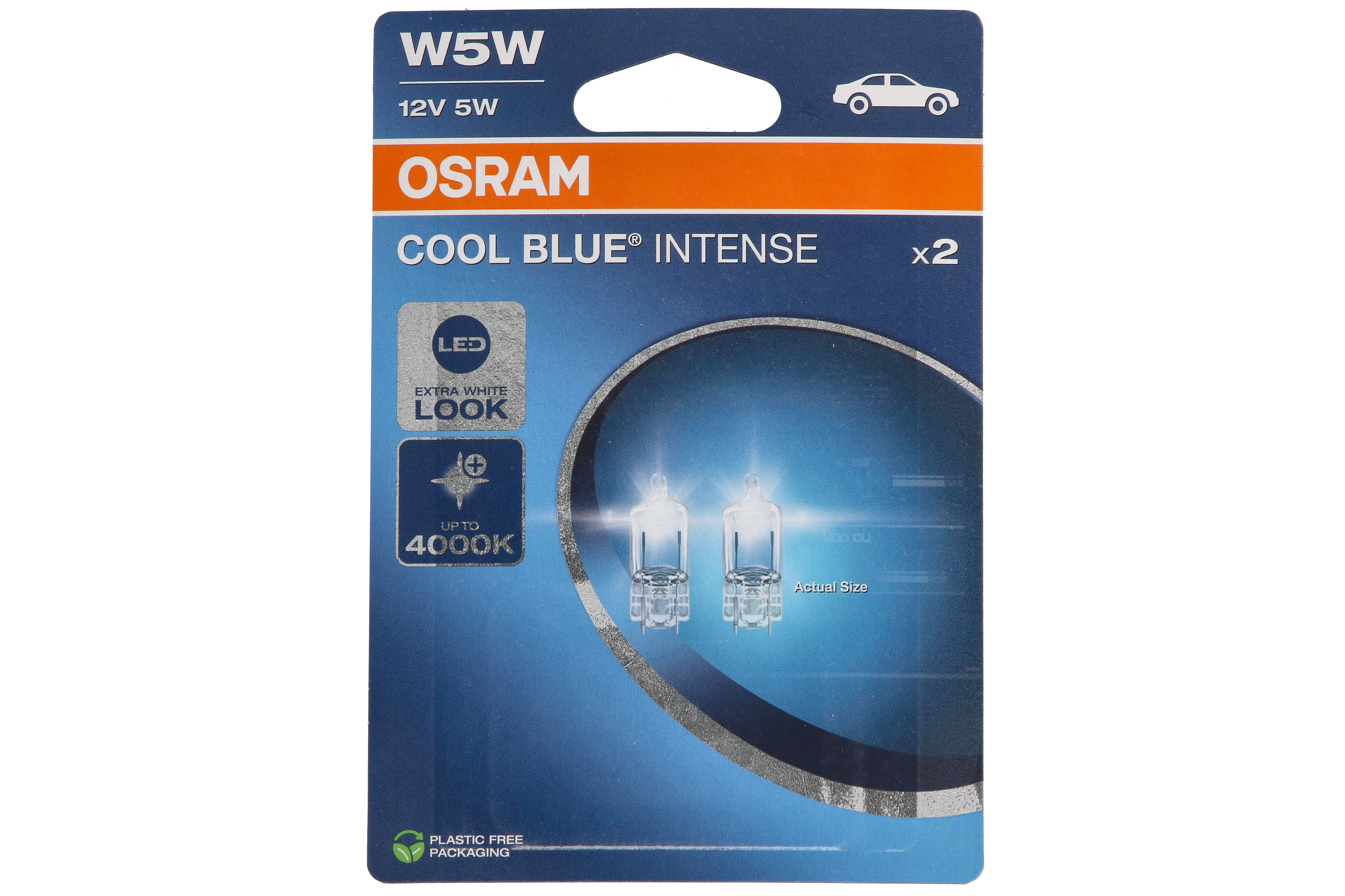 Автолампа 5W W5W 12V 4000K W2.1X9.5D / COOL BLUE INTENSE NEXT GEN БІЛЬШ НАСИЧЕ OSRAM (2825CBN-2BL) osram фото 4