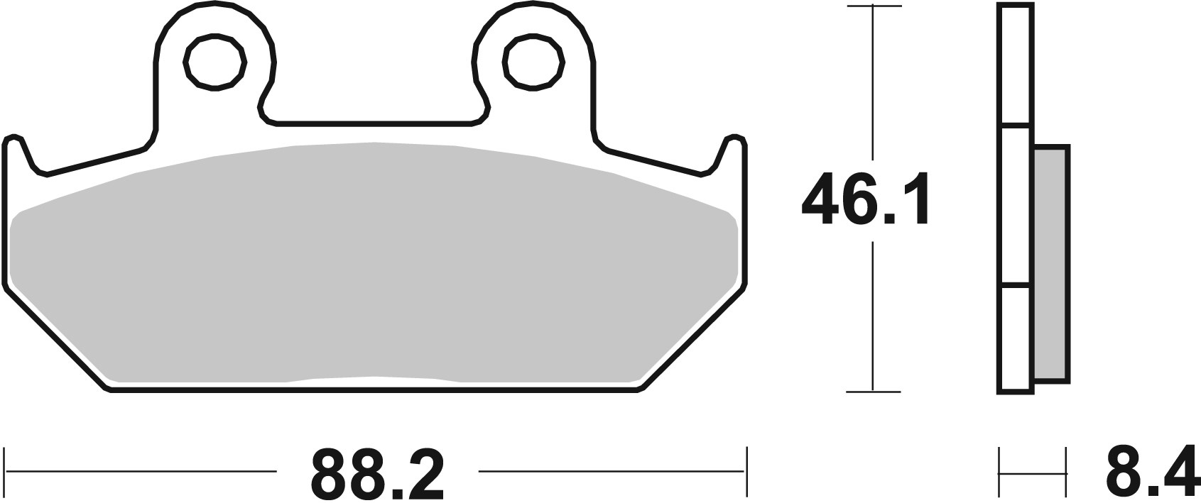 BREMBO sada brzdových destiček, kotoučová brzda HONDA CBR 1000 F 87-88, NX 650 (DOMINATOR) 93-94, RS 125 R 88, VFR 700 F2 (INTERCEPTOR) 86, VTZ 250 88, XL 400 V (TRANSALP) 92 (2P220GS, 2P220NS, 2P220SS, 2P220ST, FDB452ST, MCB571LF)