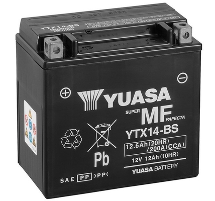 YUASA startovací baterie APRILIA ETV 1000 (CAPO NORD), ABS (CAPO NORD) RAID, ABS (CAPO NORD) G-KAT, (CAPO NORD) RAID 01-10, ETX 350 85-00, NA 850 (MANA) GT ABS, (MANA) ABS, (MANA) 08-13, RSV 1000 98-00, SL 750 ABS GT (SHIVER), 750 (SHIVER), 1000 (FALCO), 