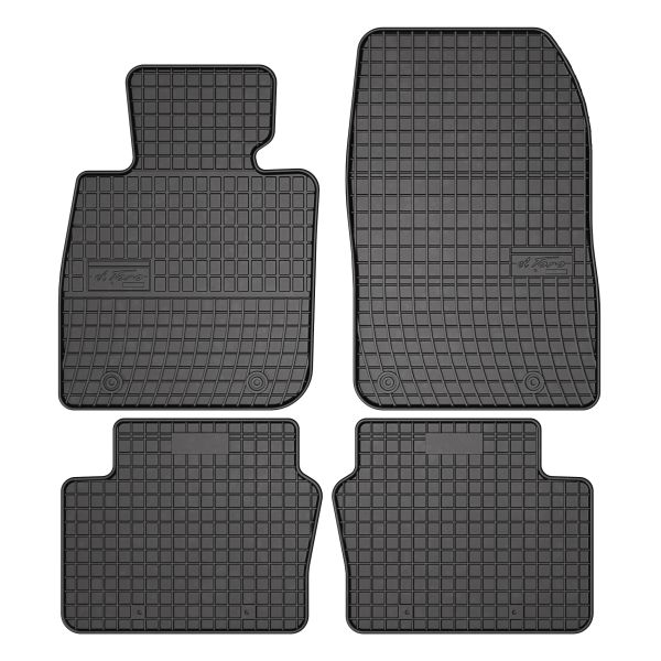 Set 5 covorase auto MAZDA CX-3 (DK) din 2012-2015, cu covoras tunel median, cauciuc, 4x Stickere auto cu MAZDA