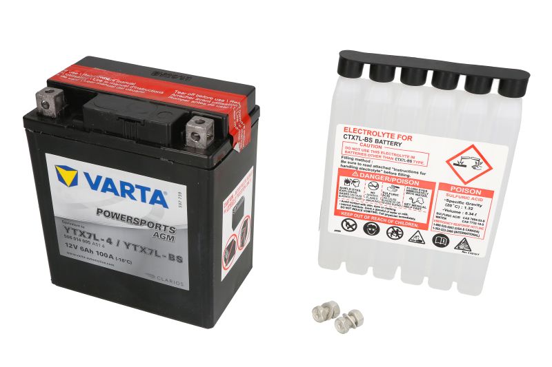 VARTA starter battery APRILIA COMPAY 125 AC CUSTOM 09-10, MOJITO 125 (CUSTOM), 150 04-10, RS4 125 11-17, SR 125 (RACING), 150 2T, 125 99-02, BIMOTA SB 1100 (6), HONDA CA 125 REBEL 95-01, CB 600S F2 (HORNET S), 250 (NIGHT HAWK), 600F (HORNET), 250 (TWO-FIF